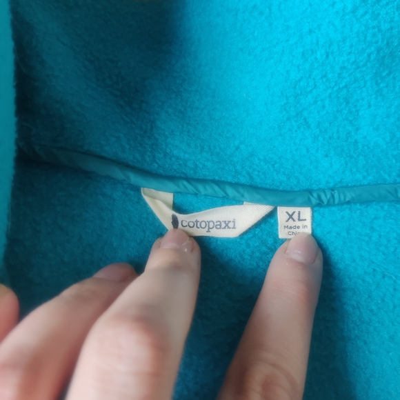 Cotopaxi Teal Fleece Pullover with Orange Accents - Picture 2 of 6